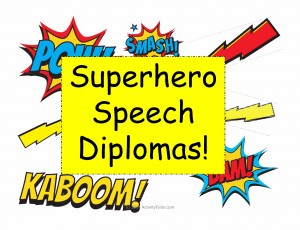 Super Hero diploma cover