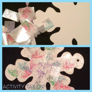 snow snowflake decoupage