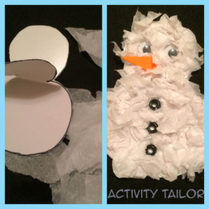 snow snowman tissue paper