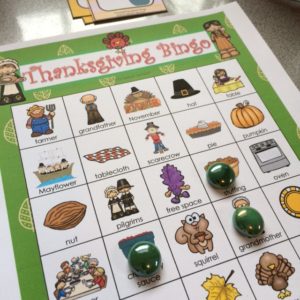 Thanksgiving Bingo green mat