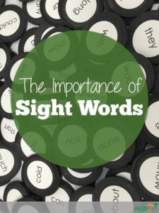 Importance of Sight words