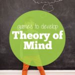 Boy with thought bubble above his head to represent theory of mind.