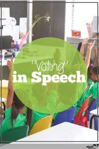 kids voting in speech therapy