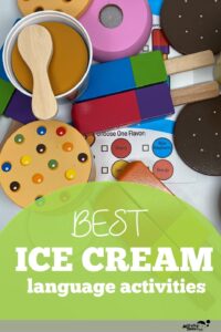 ice cream set in speech therapy