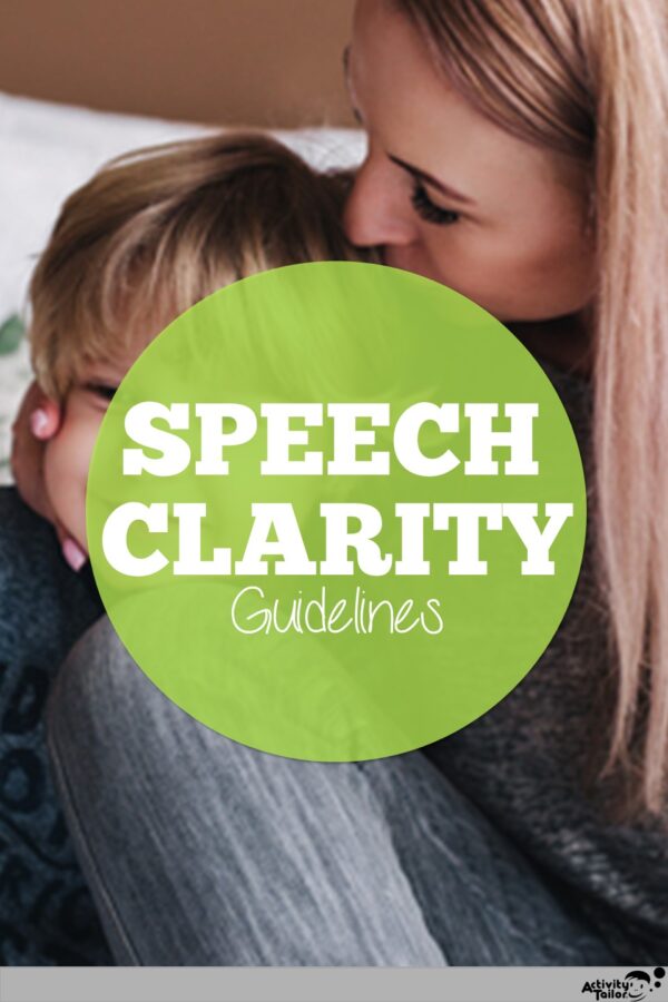 Expectations for Speech Clarity Activity Tailor
