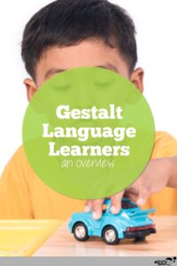 child with car who is a gestalt language learner